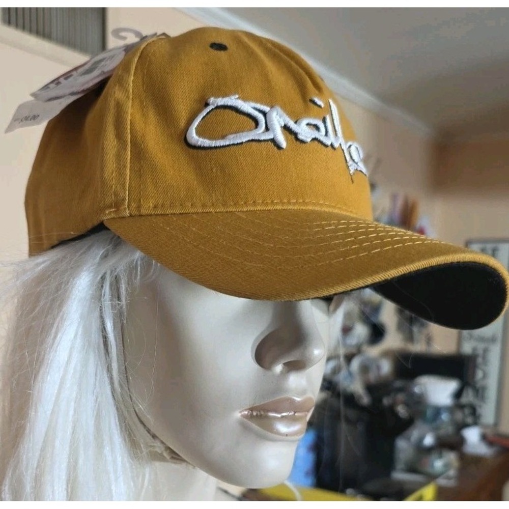 Men's Y2K O'Neill Embroidered Yellow Baseball Cap‎ Yellow NWT Surfer Skater